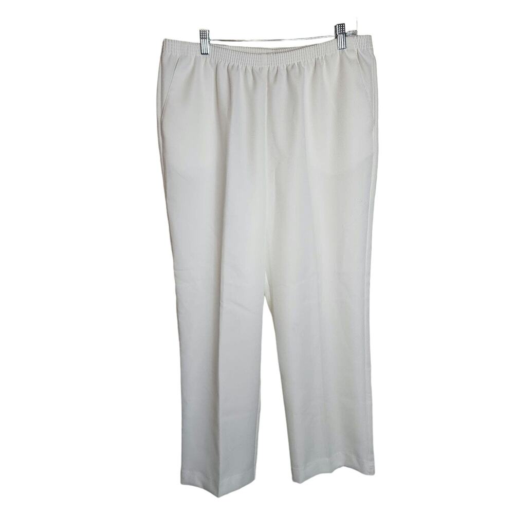 Alfred Dunner Woman White Pull-On Slacks, 16W
